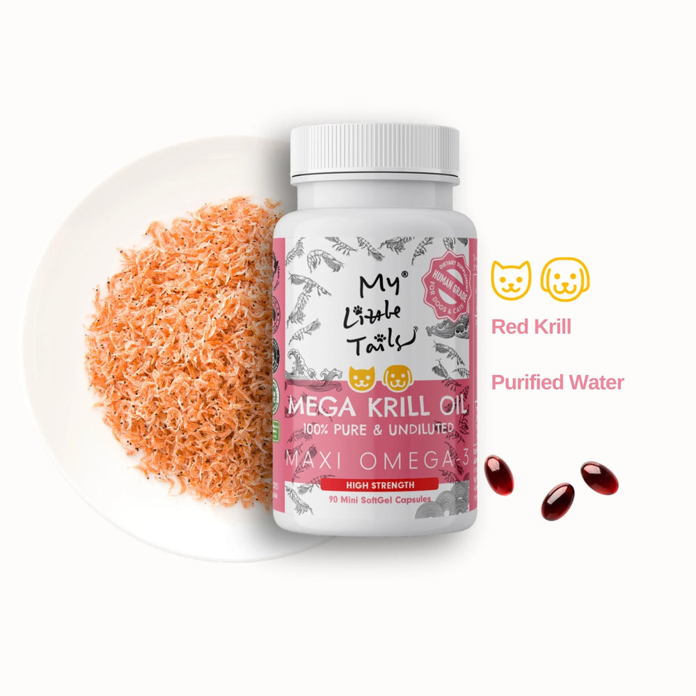 [Mini 90 Capsules] Krill Oil for Dogs & Cats - HUMAN GRADE - Maxi Omega-3