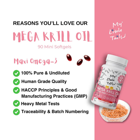 [Mini 90 Capsules] Krill Oil for Dogs & Cats - HUMAN GRADE - Maxi Omega-3