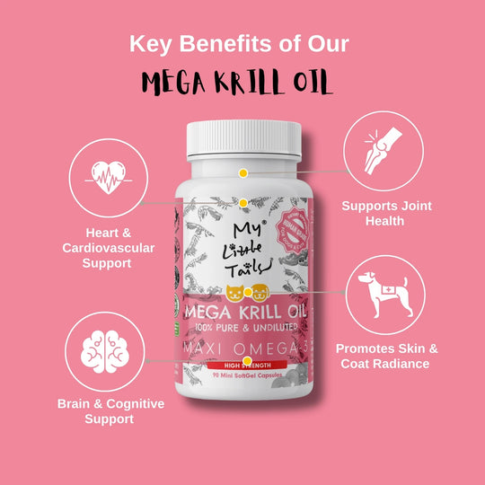 [Mini 90 Capsules] Krill Oil for Dogs & Cats - HUMAN GRADE - Maxi Omega-3