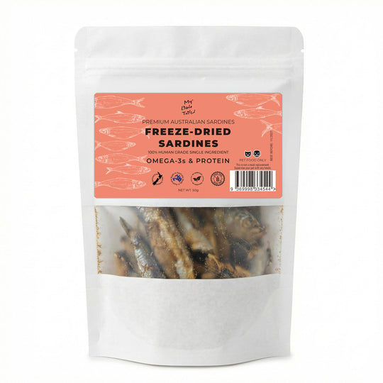 Freeze-Dried Australian-Caught Sardine Pieces 50g for Cats and Dogs